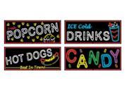 Neon Food Sign Cut Outs paper