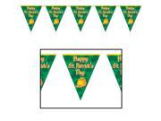 Happy St. Patrick ;s Day Pennant Banner Polyethylene