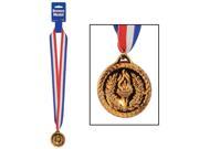 Bronze Medal with Ribbon cloth plastic