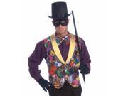 Mardi Gras Vest And Bow Tie Accessory Kit adult Green purple Standard Vest Tie 65% Polyester 35% Cotton Collar Ves