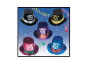 New Year ;s Foil Hi Hat with Glitter Assorted Foil paper