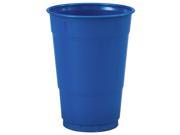 True Blue Blue 16 oz. Plastic Cups plastic