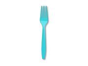 Bermuda Blue Turquoise Forks plastic