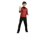 Star Trek Movie Deluxe red Shirt Child Costume Red Large Shirt 100% Polyester; Dickie 85% Polyester 15