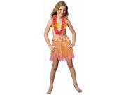 Child Two Tone Pink Orange Grass Skirt