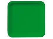 Emerald Green green Square Dinner Plates Paper