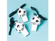 Soccer Whistles 12 Count Plastic