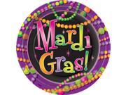 Mardi Gras Beads Dinner Plates Paper