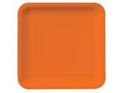 Sunkissed Orange orange Square Dinner Plates 18