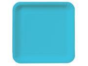 Bermuda Blue turquoise Square Dessert Plates 18