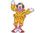 Jointed Circus Clown Cutout Yellow