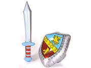 Inflatable Sword And Shield Set Silver