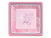 Faithful Dove Pink Dessert Plates paper