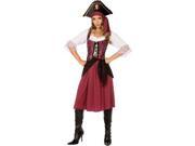 Burgundy Pirate Wench Adult Costume 10 12