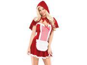 Sexy Red Riding Hood Adult Costume Red And White Medium large