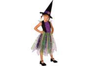 Light Up Rainbow Witch Child Costume Polyester Large