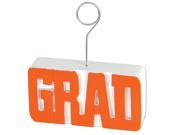 Grad Orange Graduation Balloon Weight Photo Holder resin