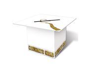 White Grad Cap Graduation Card Box paper