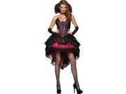 Vampiress Vixen Adult Costume Red black Medium Dress 100% Polyester; Petticoat 100% Polyester