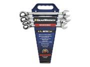 Gearwrench 9601N 4 Piece Reversible Ratcheting Wrench Completer Set Metric