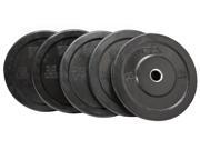 VTX 235lb USA Sports Black Solid Rubber Bumper Plate Set