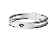 Phiten S Pro Titanium Bracelet 7.5 inch White