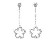 14k Gold Clover Earring with 1.00cttw of Diamonds
