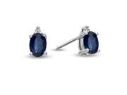 Oval Sapphire and Diamond Pendant set in 14 Gold