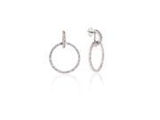 14k Gold Circle Earrings with 0.60cttw of Diamonds