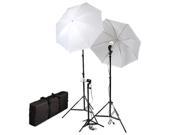 CowboyStudio 3 Light Photography Studio Umbrella Continuous Lighting Kit w Carry Case