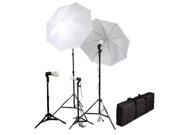 CowboyStudio Photography Studio Umbrella Four Continuous Background Lighting Kits with Carrying Case 900 Watt Output