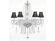 Crystal Chandelier Chandeliers Lighting with Black Shades! H25 x W24