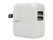 APPLE 2.1Amph and 1Amph Dual PORT Rapid USB WALL Charger with 2 x 3 Ft iPhone 5 Cable White