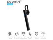 SoundBot SB230 Mono Headphone Hands free Talking Up to 3 Hours of Talk Time Up to 33 Ft Wireless Range Lightweight Design Durable Metal Material Multi Poi