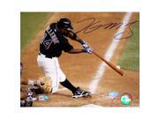 Lastings Milledge Swing vs Pirates Signed 16x20 Photo MLB Auth