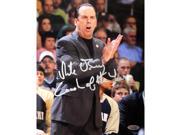 Mike Brey Yelling At The Sidelines Signed Vertical 8x10 Photo by Photographer Matt Cashore w Coach of the Year Insc.