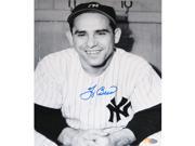 Yogi Berra Signed Posing w Hands Folded B W 8x10 Photo
