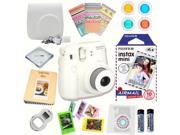 Fujifilm Instax Mini 8 White Deluxe kit bundle Includes Instant camera with Instax mini 8 instant films 10 pack Air Mail Custom Camera Case instax Ph