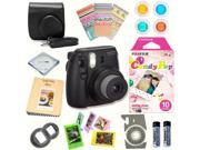 Fujifilm Instax Mini 8 Black Deluxe kit bundle Includes Instant camera with Instax mini 8 instant films 10 pack Candy Pop Custom Camera Case instax P
