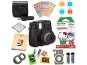Fujifilm Instax Mini 8 Black Deluxe kit bundle Includes Instant camera with Instax mini 8 instant films 10 pack Hello Kitty Custom Camera Case instax