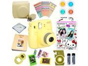 Fujifilm Instax Mini 8 Yellow Deluxe kit bundle Includes Instant camera with Instax mini 8 instant films 10 pack Hello Kitty 2016 Custom Camera Case