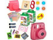 Fujifilm Instax Mini 8 (Raspberry) Deluxe kit bundle Includes: - Instant camera with Instax mini 8 instant films (40 pack) - A MASSIVE DELUXE BUNDLE (Over 30 +