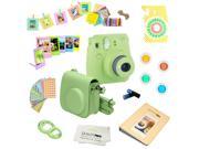 Fujifilm Instax Mini 9 (Lime Green) Deluxe kit bundle Includes -Instant camera - Custom Camera Case - instax Album - Frames -Wall Hang Frames- Stickers - Close