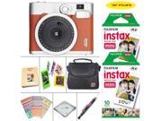Fujifilm instax mini 90 Instant Film Camera (Brown) + Fujifilm instax Film 20 Sheets + Extra Accessories Kit
