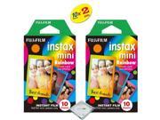 fujifilm instax mini 8 instant film 2-PACK (20 Sheets) Rainbow