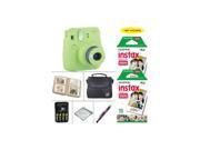 Fujifilm Mini 9 Instant Film Camera (Lime Green) - Fujifilm Instax Film 20 PCS - Battery & Cahrger - Photo Album - Case
