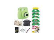 Fujifilm Mini 9 Instant Film Camera (Lime Green) - Fujifilm Instax Film 100 PCS - Battery & Cahrger - Photo Album - Case
