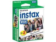 Fujifilm INSTAX Wide Instant Film 100 Pack - 100 SHEETS - (White) For Fujifilm Instax Wide Cameras + Frame Stickers and Microfiber Cloth Accessories