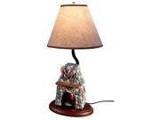 Hand Painted Ceramic Moose Design Electric Fireplace Lamp