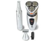 3 Piece Cordless Shaver Kit With 3 Shaver Travel Case And Nose Trimmer